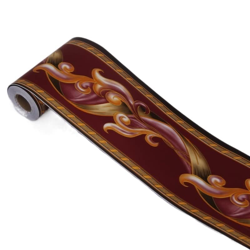 Cenefas De Papel Pintado Línea de cintura impermeable de PVC de 10 metros, estilo Pastoral, autoadhesivo, línea de rodapié de pared, papel tapiz, decoración for sala de estar, pegatina de pared de bor