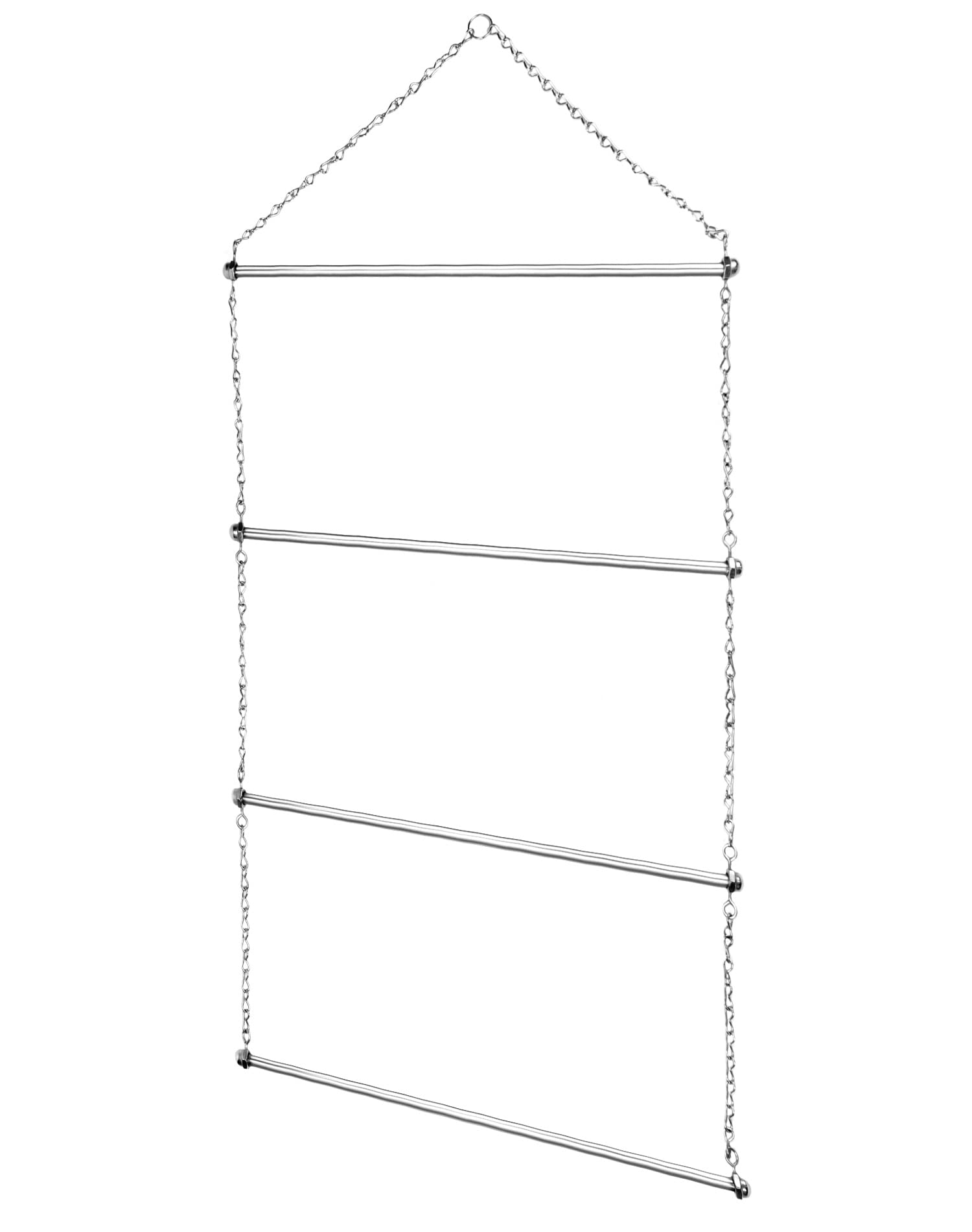 QWORK Lot de 2 porte-couvertures pour chevaux – 60 x 115 cm, en acier inoxydable robuste à 4 rails de rangement à suspendre pour couvertures, serviettes, coussinets, selle, organiseur résistant à la