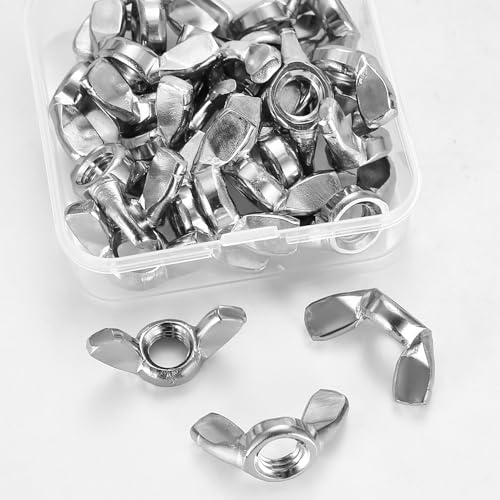 25 Stück M8 Flügelmuttern Edelstahl, Schmetterling Flügelmuttern Sortiment Kit, Metrische Gewinde M8 Schmetterlingsmutter, Schmetterling Muttern, Schraub Flügelmuttern