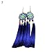 Produktbild Muzhili3 Damen-Ohrringe mit langen Quasten, für Damen, Bohemian-Stil, Party, Bankett, Cocktailschmuck, Saphirblau saphirblau
