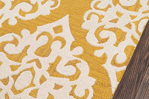 Image of Mordern Design Handmade Tufted Carpet Pure Woollen Export Quality Carpet for Living Room, Bedroom Hall [ Size 14 x 14 Round, Color Multi R1 ]