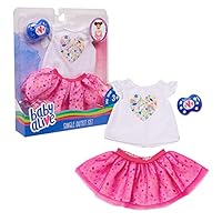 Baby Alive 75241 Single Outfit Set - White Tee Pink Tutu Baby Doll Multi-Color