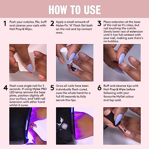Mylee Fix N Flash Soft Gel Tips, Short Round, 552 PCS, Full Cover Soft Gel Nail Tips, Nail Art Extensions - Image 4