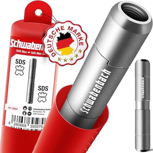 SCHWABENBACH® Adaptateur SDS MAX vers SDS Max – Raccord pour Foret Béton et Burin – Compatible Perforateur & Marteau Piqueur SDS – Acier Renforcé...