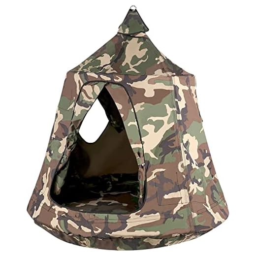 VEVOR Hanging Tree Tent, Max. 440 LBS Capacity, Hangout Hugglepod with LED Rainbow Decoration Lights Inflatable Cushion, Ceiling Hammock Suit for Kids & Adult Indoor Outdoor