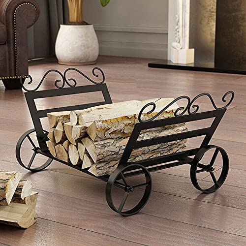 Accessoires pour poêle et cheminée : range-bûches vertical d'intérieur et extérieur - 5