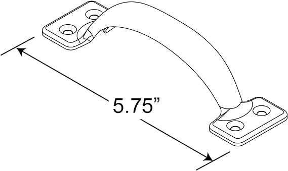 Prime-Line MP18707-1 Gate Pull, 5-3/4 In., Steel Construction, Zinc-Plated Finish (1 Pack)