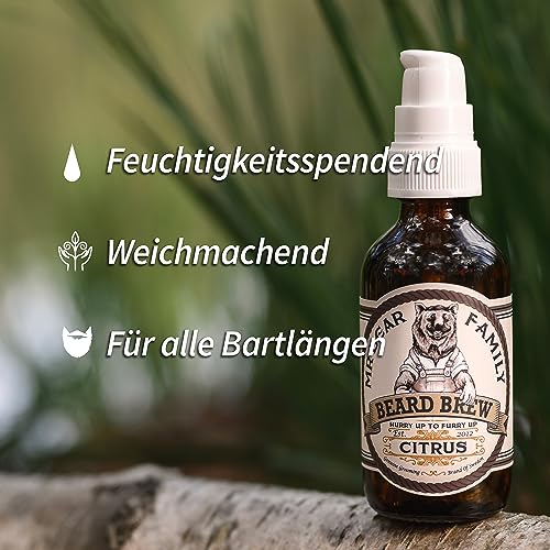 Bartwuchsmittel Mr Bear Family Bartöl für Herren – Citrus