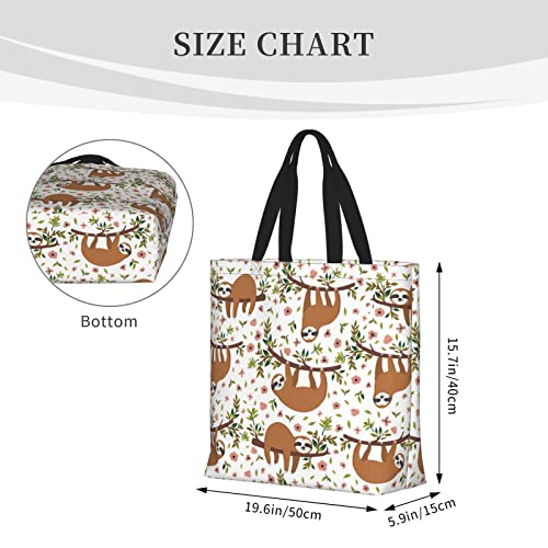 JUNIKIQIN Sloths on Tree Tote Bag #TOP14