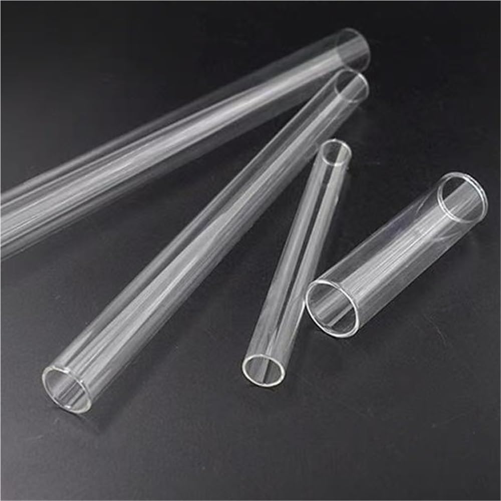 Transparente Glasröhre 1 Stück Glasröhre, hohl, transparent, 2,5/4 mm dick, DIY-Labor, Drainagerohr aus Borosilikatglas(30x500x4mm)