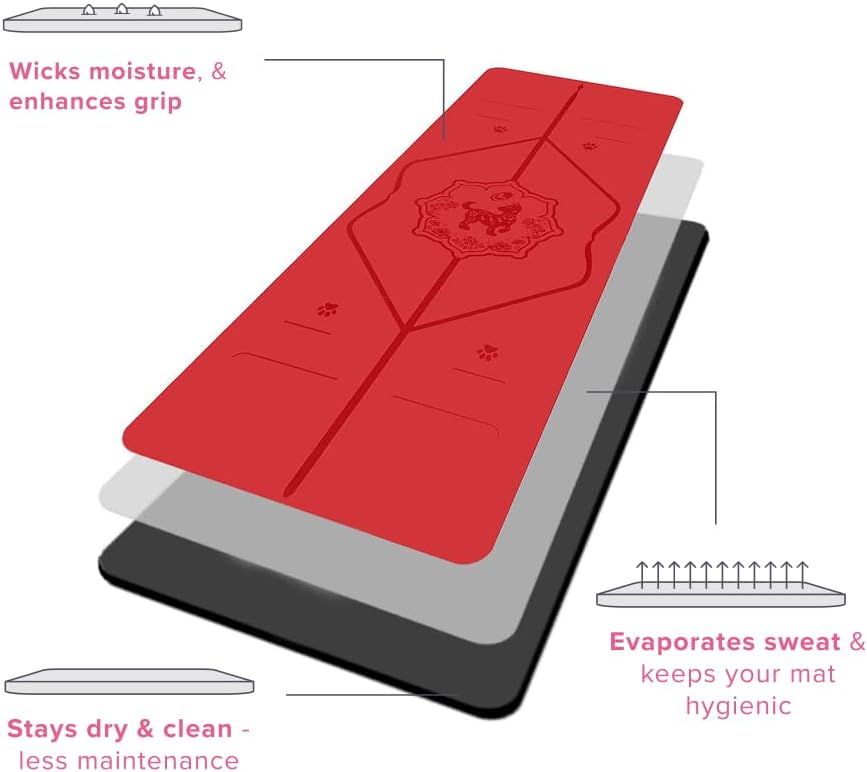 Liforme Zodiac New Year Collection - Free Yoga Bag Included - Patented Alignment System, Warrior-like Grip, Non-Slip, Eco-friendly, Sweat-resistant, Long, Wide and Thick for Comfort