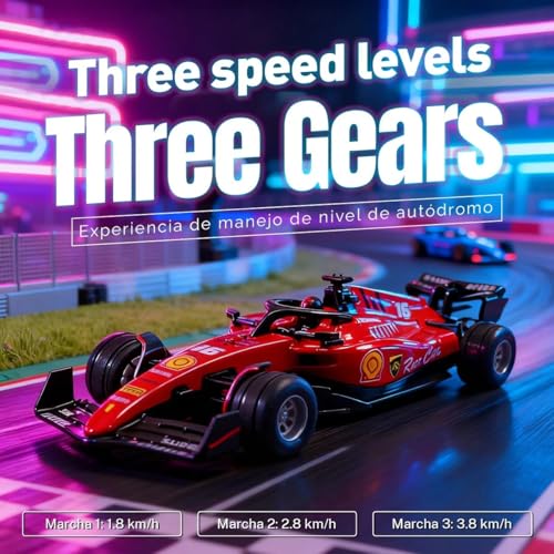 Image of PLUSPOINT 1:64 Die cast Metal F1 Mini RC Racing car with LED Lights | 2.4GHz Remote Control Car | 3 Speed Adjustable, USB Rechargeable RC Alloy Car for Kids & Adults Indoor /Outdoor Racing