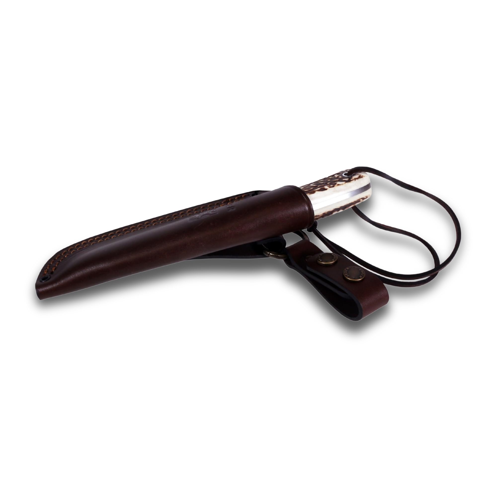 joker Coltello da caccia CC136, con manico in staghorn da 11,5 cm, lama da 10,5 cm, include un fodero. Coltello di J.Sabater. per attività di Pesca, l'Escursionismo, Il Campeggio