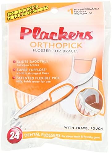 Plackers Ortho Pick Flosser, 24 Count