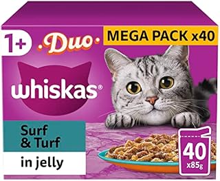 Whiskas 1+ Adult Classic Selection in Gravy 84 Pouches, Adult Wet Cat Food, Megapack (84 x 85 g)