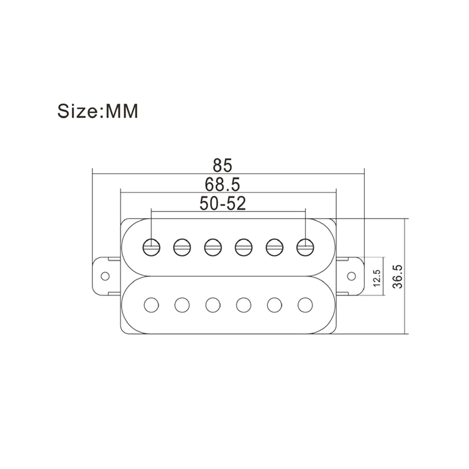 E Gitarren Tonabnehmer Mit Verstellbaren Schrauben Für 6 Saiten N7.5K/B15K Erhältlich In Mehreren Farben(Green N B)