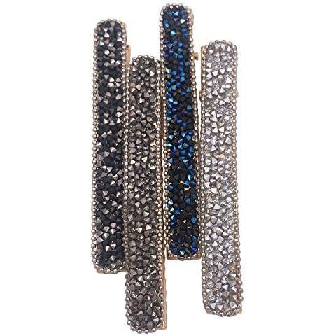 4PCS Lizzie Kay Rhinestone Hair Clips Cover