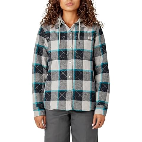 Dickies Women's Grey Flannel Hooded Jacket Cover