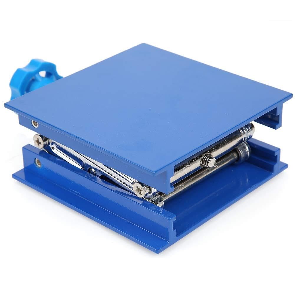 Piattaforma di sollevamento laboratorio regolabile - Supporto in alluminio resistente alla corrosione, 100x100mm, altezza 16cm