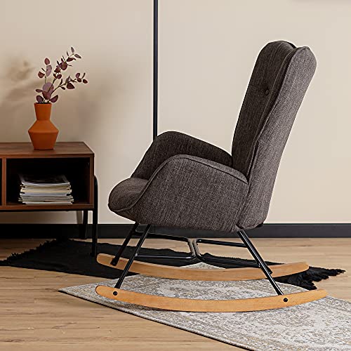 MEUBLE COSY Sedia a Dondolo Moderna Poltrona Relax...