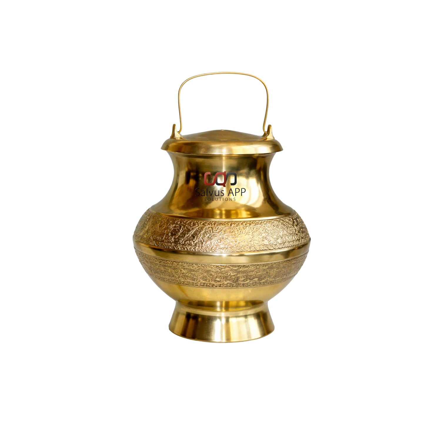 Salvus APP SOLUTIONS Traditional Brass Lota Kamandal - Sacred Water Pot for Rituals and Pujas, 1-Pc (Golden_2x3 inch)-image-7