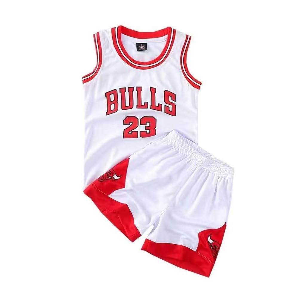 Maillot Basketball Enfant 2 Pièces Sans Manches + Pantalon Court Tenue Basket Garçon Fille