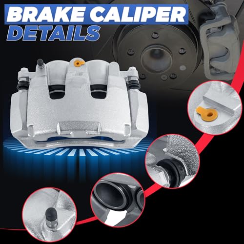 Image of 18B5055 18B5054 Front Disc Brake Calipers Compatible with 2011-18 Ram 1500 | 2PCS Front Driver & Passenger Side Calipers with Bracket Compatible with 07-09 Chrysler Aspen, Dodge Durango,2011-18 Ram 1500