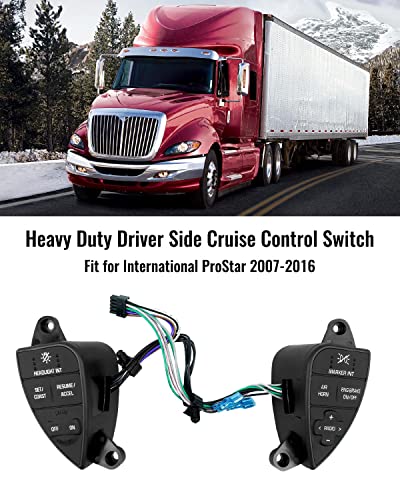 Ntsumi Heavy Duty Cruise Control Switch Fit For International Prostar 2007-2016 Replace 901-5101 2611199C91 #TOP1