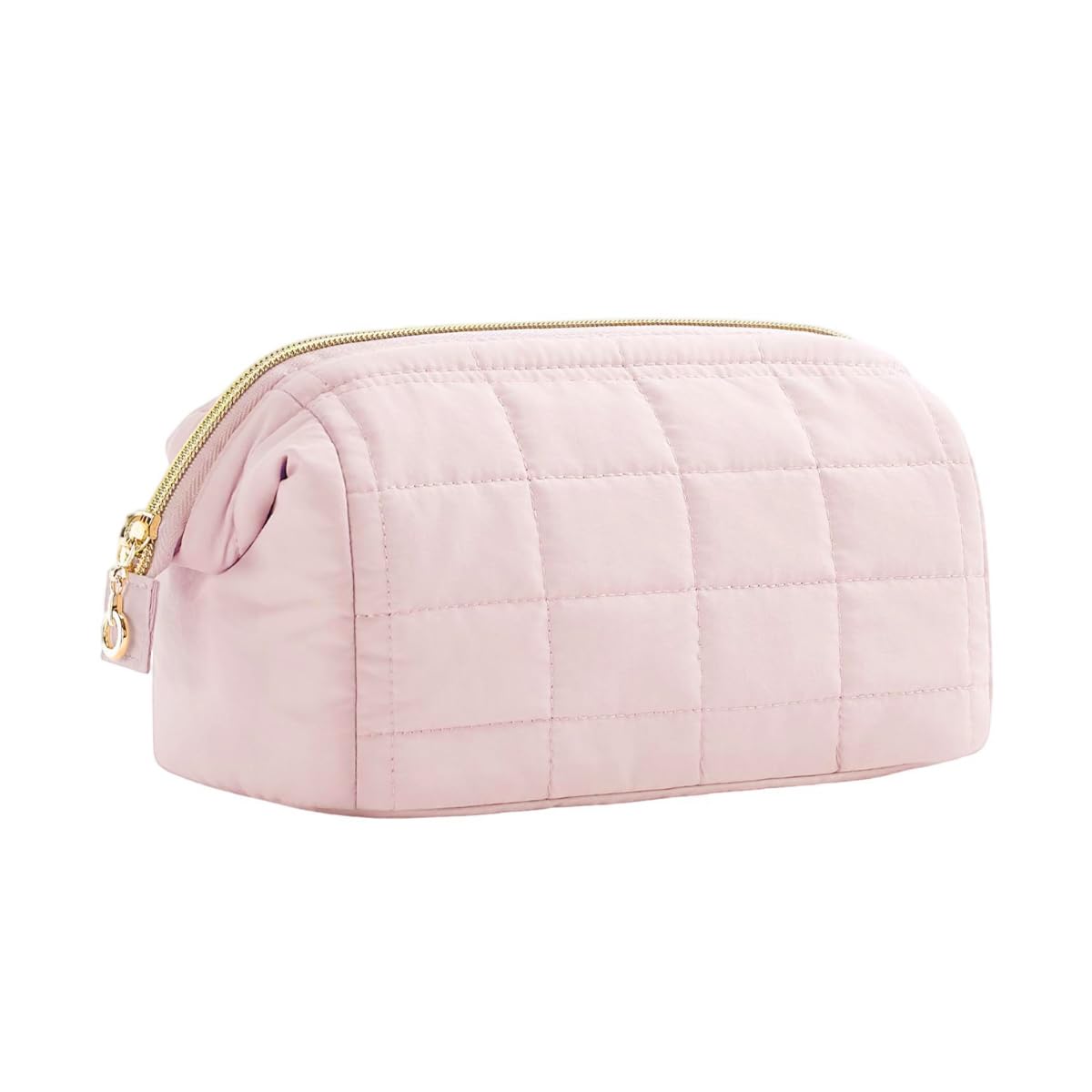 MAYCREATE® Makeup Pouch Bag Quilted Makeup Organisers Waterproof Travel Toiletry Bag for Woman, Portable Zipper Cosmetic Travel Organizer Pouch for Skincare Toiletries (Pink, 23 * 11.5 * 15cm)-image-7