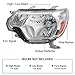 telpo Anti-fogging Headlight Assemblies Compatible With 12 13 14 15 Toyota Tacoma 2012 Tacoma 2013 Tacoma 2014 Tacoma 2015 Toyota Tacoma Driver And Passenger Side (Chrome Housing Amber Reflector)