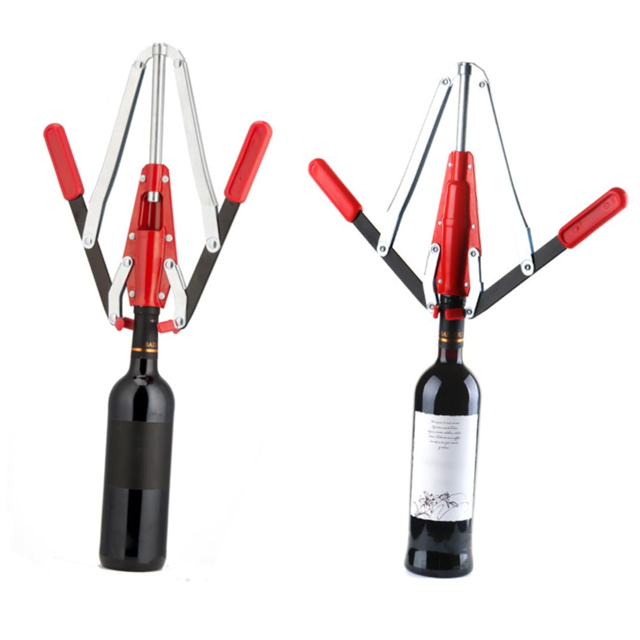 Zerodeko Doppelhebel Handverkorker aus Eisen und Kunststoff mit Starken Armen für Weinflaschenkorken Einfach zu Reinigen für Weinherstellung zu Hause