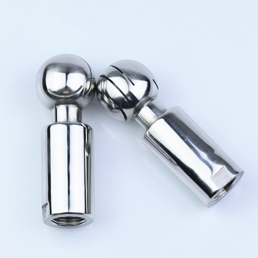 304 Stainless Steel Rotary Spray Ball for Tank Cleaning - Sanitary 360 Degree Coverage Wash Fitting, 1pc(DN32)