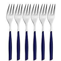 Set 6 Forchettine Da Dolce Bugatti Glamour | Acciaio Inox 18/10 Con Manico Colorato - Nero Fumé - Foto 8