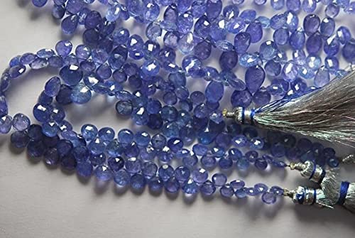 Tanzanite poire facettée AAA pour joaillerie haut de gamme LKBEADS 10 pièces 4-6mm