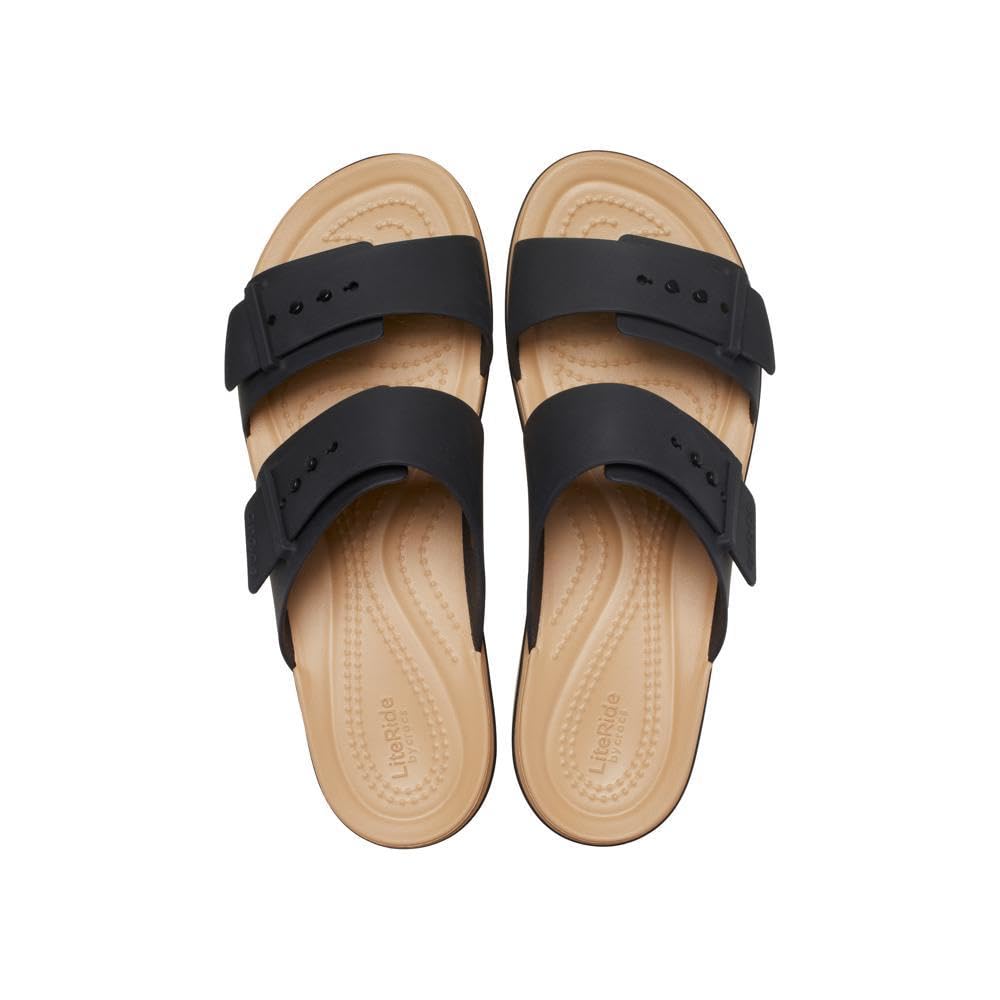 Crocs Brooklyn Buckle Matte Wrap Low Wedge, Sandalias con cuña Mujer