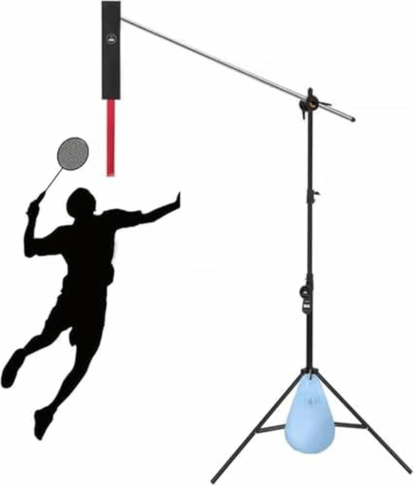 Dispositivo di allenamento regolabile per badminton, attrezzo per allenamento da pavimento, perfetto per migliorare le abilità e migliorare la tecnica