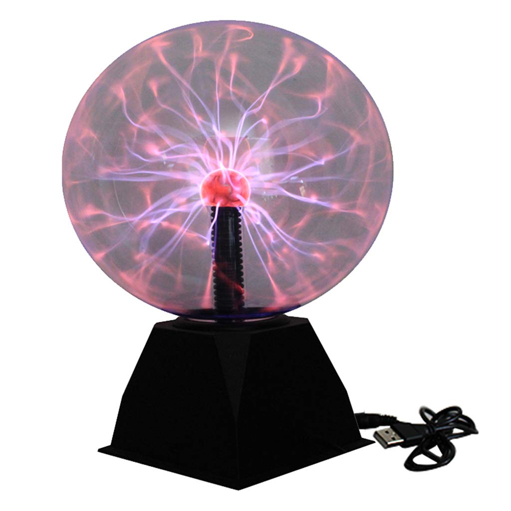 Sfera al plasma divertente sfera scienza globo da tavolo incandescente lampada glitter illuminazione 12,7 cm, 5 pollici