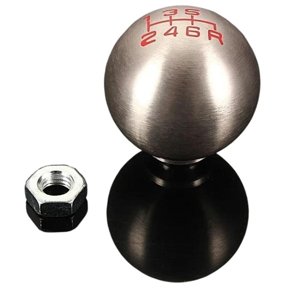 POANBCGY Shift Ball Joint Aluminum Round 5/6 Lever Speed Manual Shift Knob Gear M10x1.5 Thread for Civic Odyssey(6 Speed)