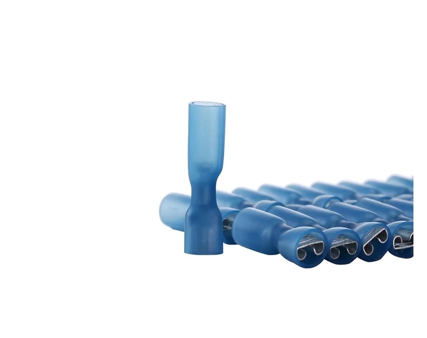 Blue 10PCS/Set Female Heat Shrink Terminals Set Electrical Wire Cable Insulated Spade Crimp Connectors Kit 16-14 AWG VUQLDHAYZ