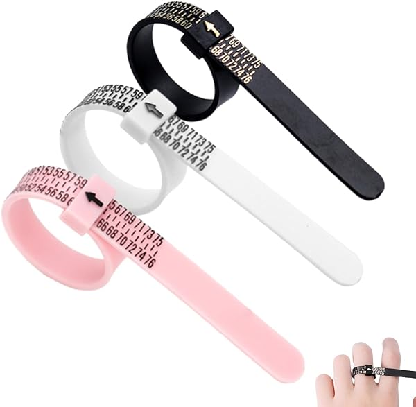 OUDQFCJ Misuratore per Anelli in Plastica