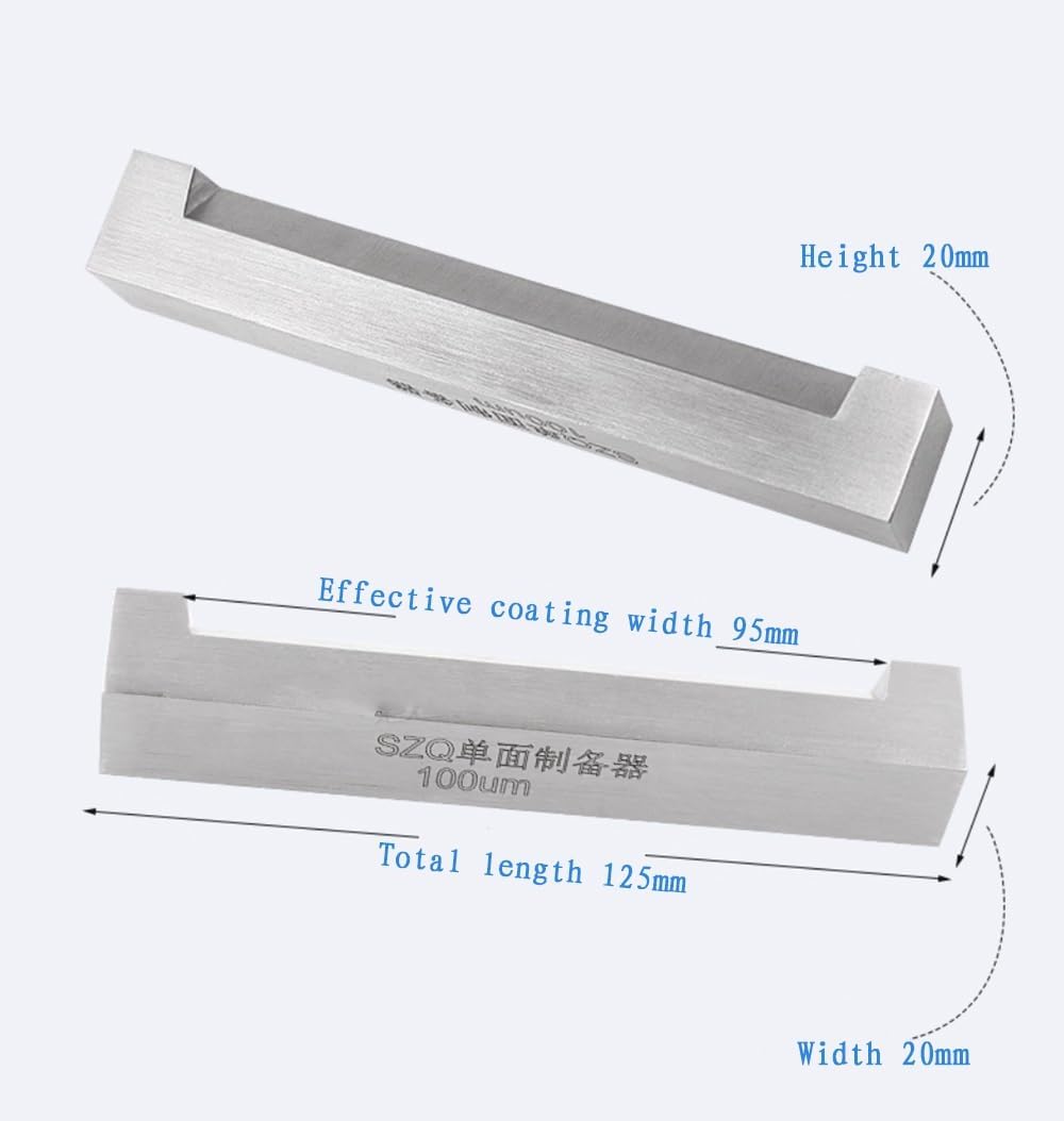 Stainless Steel Film Preparer Applicator - Wet Squeegee Stick for Paint Coating, Coating Width: 95mm