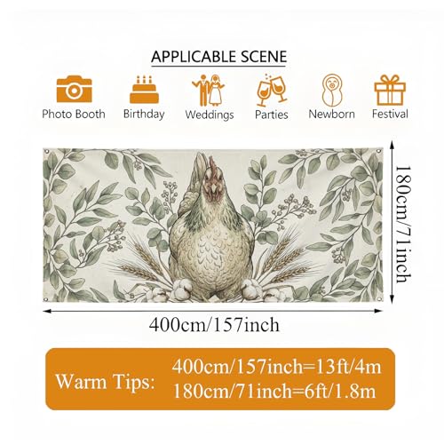 Housse pour porte de garage extérieure vintage et rustique 397x180