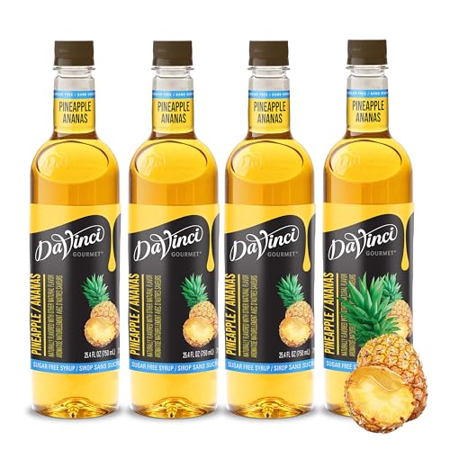 Image of DaVinci Gourmet Sugar-Free Pineapple Syrup, 25.4 Ounce (Pack of 4)