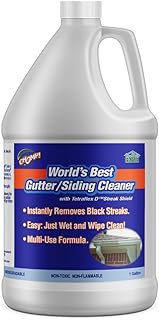 CHOMP! World’s Best Gutter Cleaner: Ultimate Gutter Cleaning Solution for All Types of Rain Gutters, Siding and Metal Trim - Instantly Clean Black Streaks, Filth, Dirt and More - 1 Gallon