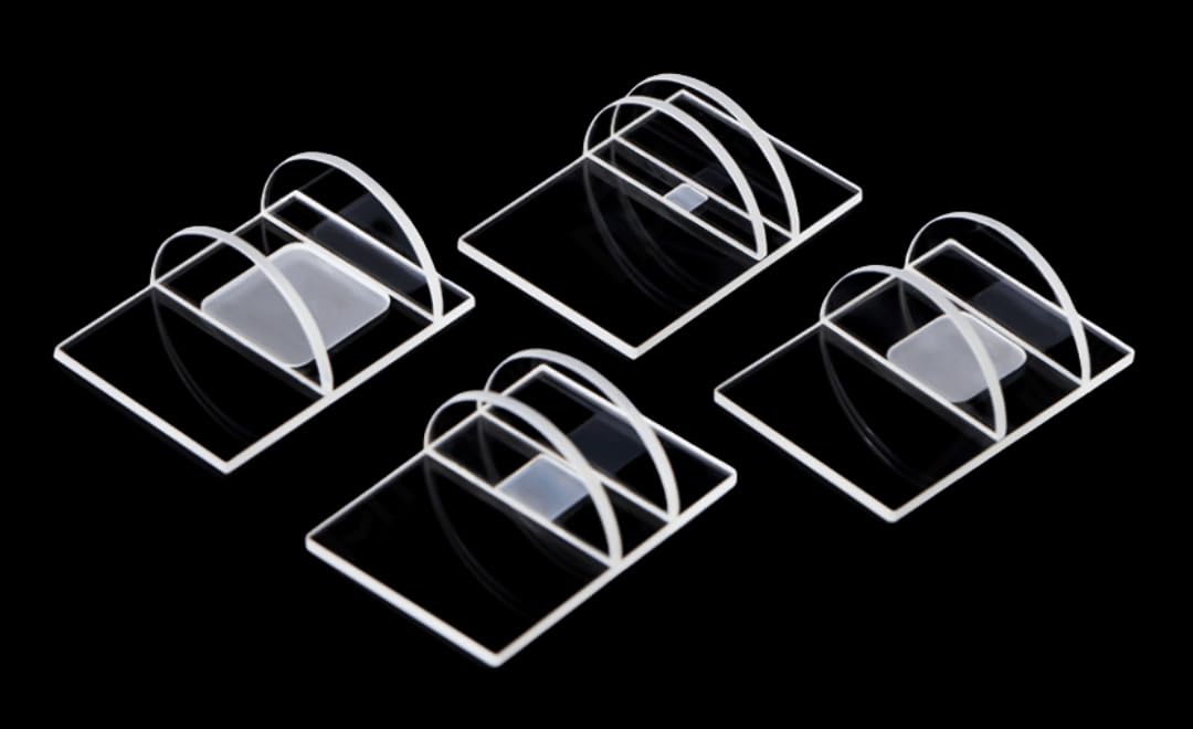 XRD Sample Table, Diffractometer Powder Slide Groove, Glass XRD Sample Table Groove, Sealable (Without Matching Tape, 10mm Square Slot)