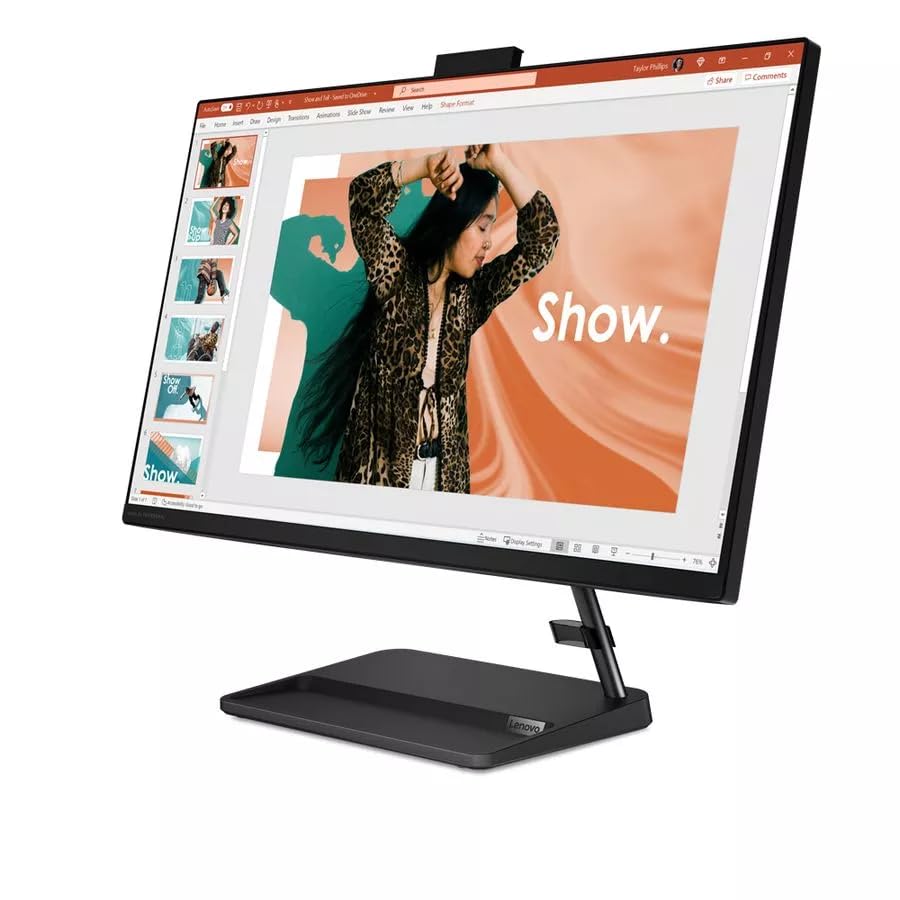 Image of Lenovo IdeaCentre 3 21.5 22 All-in-One Desktop Computer, Intel Pentium Gold 8505 8GB DDR4 RAM 256GB SSD, Windows 11, Black, Keyboard and Mouse Included (8GB | 256GB)