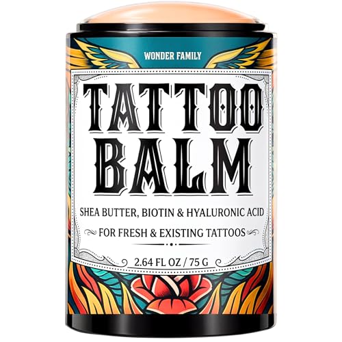 Tattoo Balm Stick Aftercare – Healing Ointment Butter for Fresh & Existing Tattoos, Brightener for...