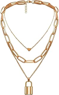 M Men Style Round and Flat Coin Three Layered Golden Satari Chain Gold-Plated Alloy Neckalce Chain For Womens Price In India