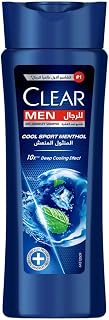 CLEAR Shampoo for men, anti-dandruff shampoo, Cool Sport Menthol, 100% Dandruff-free hair & Nourished Scalp, 200ml