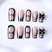 CTTHNBD Press on Nails Square - Black French Tip Fake Nails with Bow Rhinestone Design - Glossy Medium False Nails Press Ons- for Women Manicure 24 Pcs